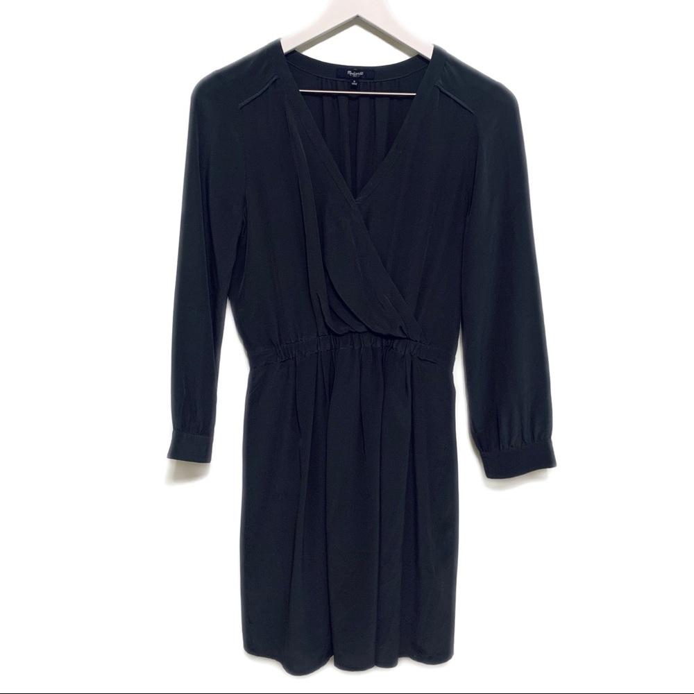 Madewell Dress Women’s 0 Gray Silk Lined Long Sleeve Fall Classic Winter Guest